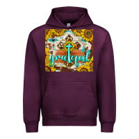 Mauve Wine grateful cross Urban Hoodie - BarkalooDesign