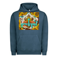 Pigment Midnight Navy grateful cross Urban Hoodie - BarkalooDesign