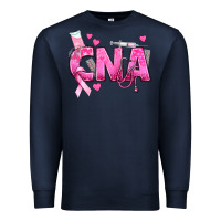 Navy Breast Cancer CNA Certified Nursing Assistant Premium Sweatshirt - texasbilliewilder