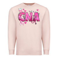 Pale Pink Breast Cancer CNA Certified Nursing Assistant Premium Sweatshirt - texasbilliewilder