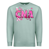 Seafoam Breast Cancer CNA Certified Nursing Assistant Premium Sweatshirt - texasbilliewilder