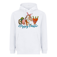 White happy easter bunny carrots and eggs Heavyweight Hoodie - RanaPortraitStore