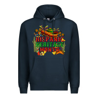 Navy national hispanic heritage month Premium Hoodie - BundleAndBundleShop