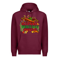 Burgundy national hispanic heritage month Premium Hoodie - BundleAndBundleShop