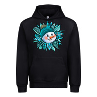 Black cute snowman winter sunflower Urban Hoodie - Jasminsmagicworld