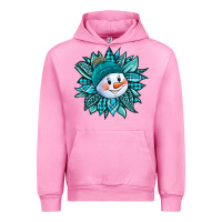 Fuchsia Pink cute snowman winter sunflower Urban Hoodie - Jasminsmagicworld