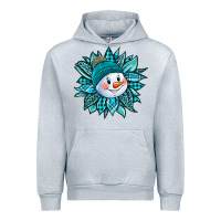 Heather Grey cute snowman winter sunflower Urban Hoodie - Jasminsmagicworld