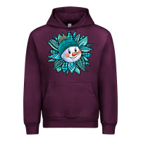 Mauve Wine cute snowman winter sunflower Urban Hoodie - Jasminsmagicworld