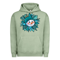 Pigment Oil Green cute snowman winter sunflower Urban Hoodie - Jasminsmagicworld