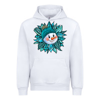 White cute snowman winter sunflower Urban Hoodie - Jasminsmagicworld