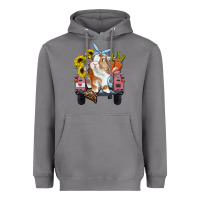 Storm easter truck with bunny sunflowers and eggs Heavyweight Hoodie - RanaPortraitStore