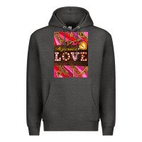 Charcoal Heather all you need is love Premium Hoodie - AdoDesignShop
