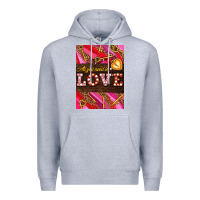 Heather Grey all you need is love Premium Hoodie - AdoDesignShop