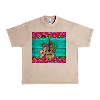 French Oak mexican guitar roses cactus sombrero Urban Heavy Tee - Artiststas