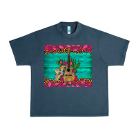 Midnight Navy mexican guitar roses cactus sombrero Urban Heavy Tee - Artiststas