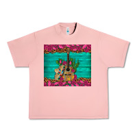 Salmon mexican guitar roses cactus sombrero Urban Heavy Tee - Artiststas