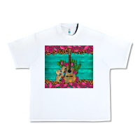 White mexican guitar roses cactus sombrero Urban Heavy Tee - Artiststas