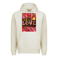 Oatmeal Heather all you need is love Premium Hoodie - AdoDesignShop