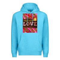 Ocean Blue all you need is love Premium Hoodie - AdoDesignShop