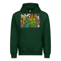 Forest Green watercolor cactus western background Urban Hoodie - BarkalooDesign