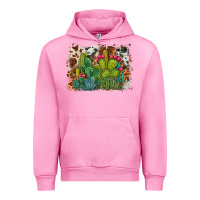 Fuchsia Pink watercolor cactus western background Urban Hoodie - BarkalooDesign