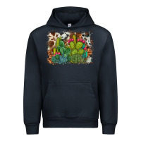 Navy watercolor cactus western background Urban Hoodie - BarkalooDesign