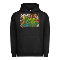 Pigment Black watercolor cactus western background Urban Hoodie - BarkalooDesign