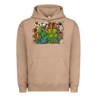 Pigment Burro watercolor cactus western background Urban Hoodie - BarkalooDesign