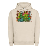 Pigment French Oak watercolor cactus western background Urban Hoodie - BarkalooDesign