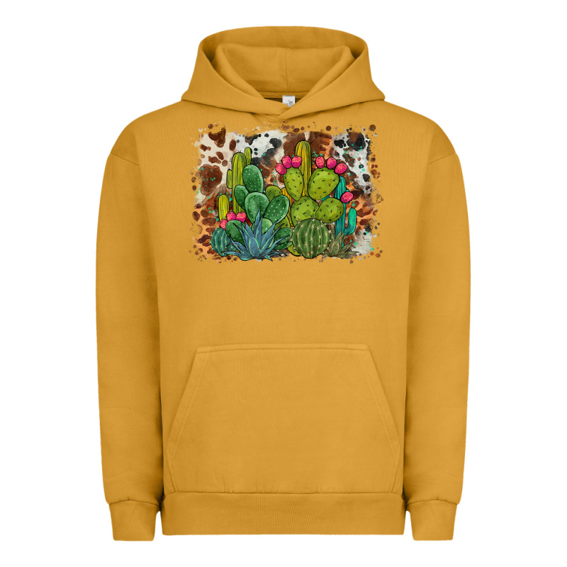 Watercolor Cactus Western Background Urban Hoodie by BarkalooDesign | Teevron