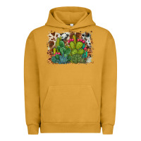 Pigment Peanut Butter watercolor cactus western background Urban Hoodie - BarkalooDesign