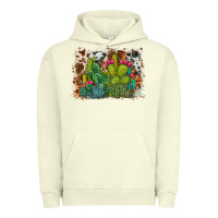 Pigment Pistachio watercolor cactus western background Urban Hoodie - BarkalooDesign