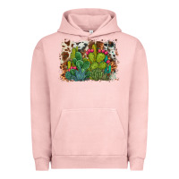 Pigment Salmon watercolor cactus western background Urban Hoodie - BarkalooDesign