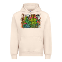 Sandshell watercolor cactus western background Urban Hoodie - BarkalooDesign