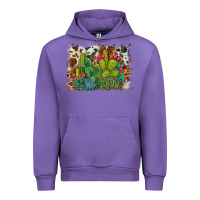 Tulip watercolor cactus western background Urban Hoodie - BarkalooDesign