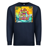 Navy hello summer gnomes Premium Sweatshirt - Zillion Design Studio