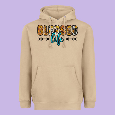 Blessed Life Heavyweight Hoodie Designed By Zillion Design Studio