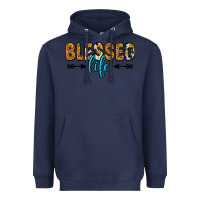 Navy blessed life Heavyweight Hoodie - Zillion Design Studio