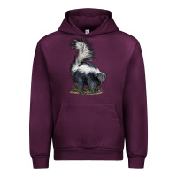 Mauve Wine skunk Urban Hoodie - LillyAllenDesigns