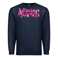 Navy Breast Cancer Human Resources Premium Sweatshirt - texasbilliewilder