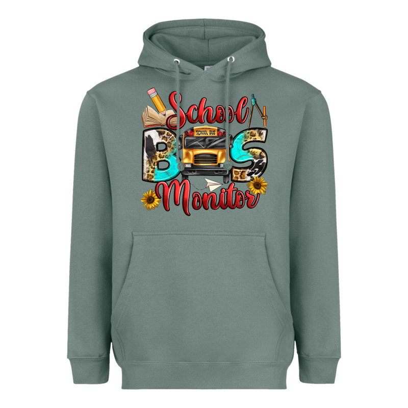School Bus Monitor Heavyweight Hoodie by texasbilliewilder | Teevron