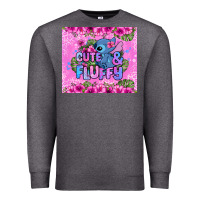 Charcoal Heather cute and fluffy stitch Premium Sweatshirt - Zillion Design Studio