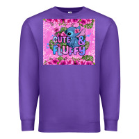 Purple cute and fluffy stitch Premium Sweatshirt - Zillion Design Studio