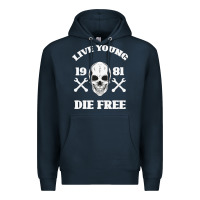 Navy Live Young Die Free Premium Hoodie - Bettercallsaul