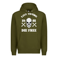 Army Green Live Young Die Free Premium Hoodie - Bettercallsaul