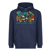 Navy being a nana makes my life complete Heavyweight Hoodie - Zillion Design Studio