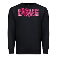 Black Breast Cancer Love Premium Sweatshirt - texasbilliewilder