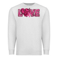 Oatmeal Heather Breast Cancer Love Premium Sweatshirt - texasbilliewilder