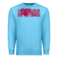 Ocean Blue Breast Cancer Love Premium Sweatshirt - texasbilliewilder