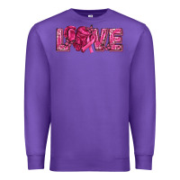 Purple Breast Cancer Love Premium Sweatshirt - texasbilliewilder